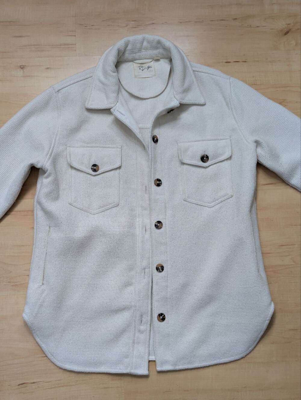 🧥 Vintage Cream Button-Up Jacket